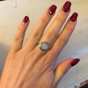 Pandora Logo Pavé Ring Size 7